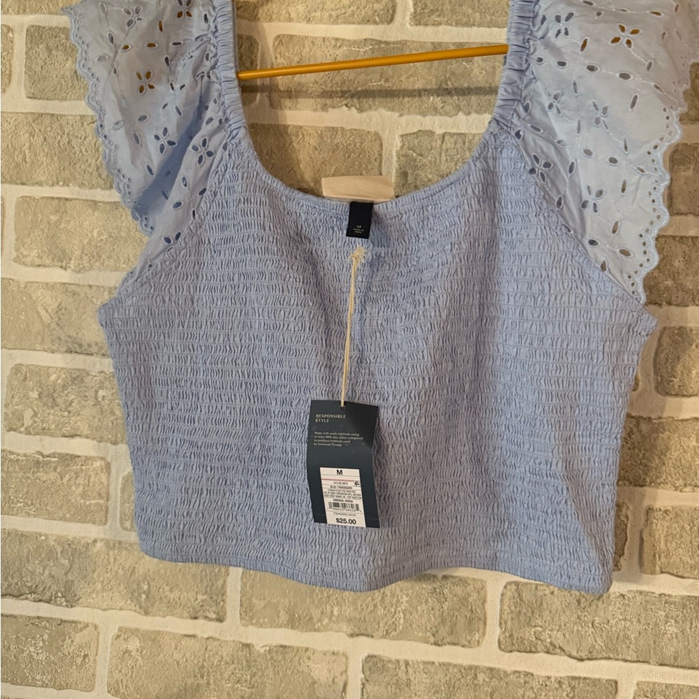 Universal Thread Sky Blue Smocked Blouse